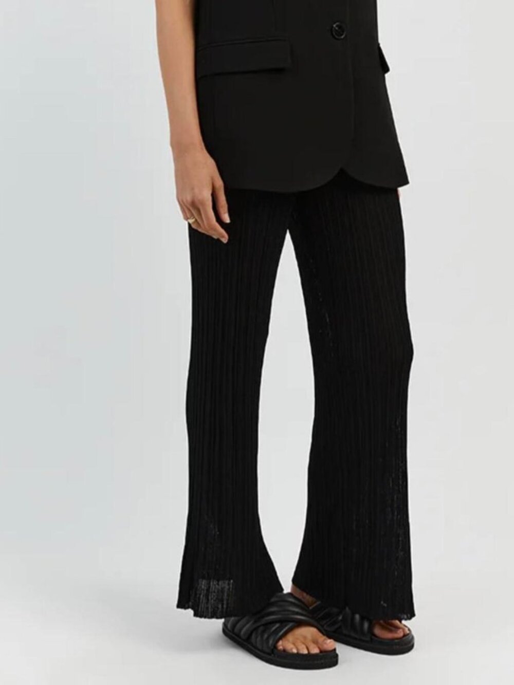 NWT DISSH Harper Black Wide Leg Pant Size S